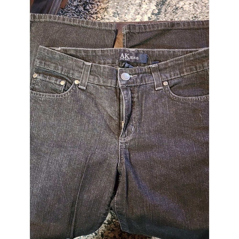 NWOT Sophisticate AK Women Stretch Modern Bootcut Denim Black Jean 4 Lowrise Y2K